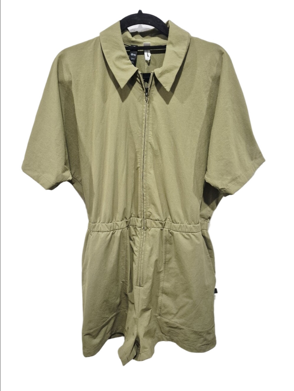Lululemon lab Zip-Front Collared Romper Bronze Green
